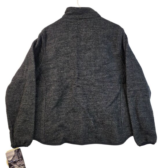 Woolrich Womens Medium Charcoal Wool Blend Zip Jacket 80s Deadstock USA Vintage - Picture 10 of 13